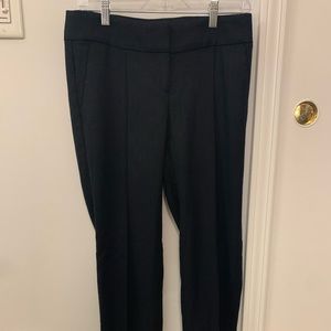 Loft - Cotton Straight Leg Trouser - 0 - Navy